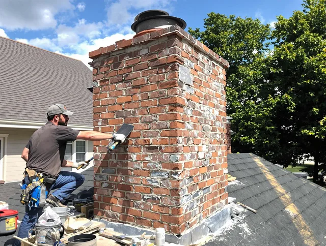 Completed chimney rebuild by Covina Chimney Sweep in Covina, CA