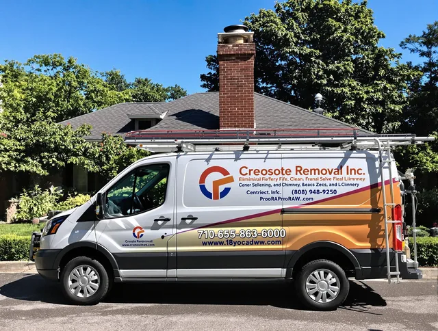 Covina Chimney Sweep technician removing creosote safely in Covina, CA