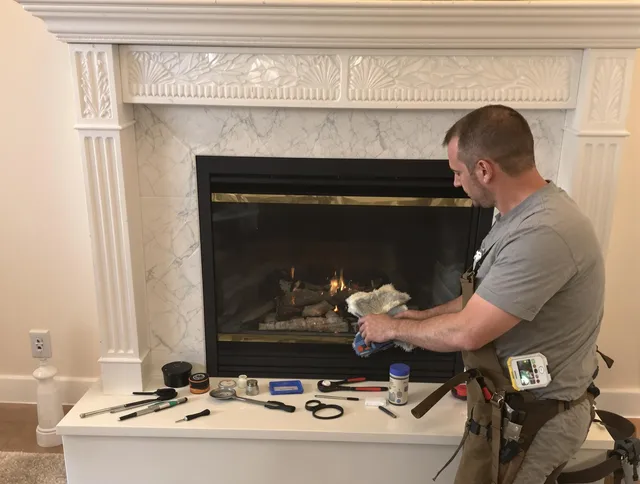Covina Chimney Sweep performing fireplace maintenance in Covina, CA